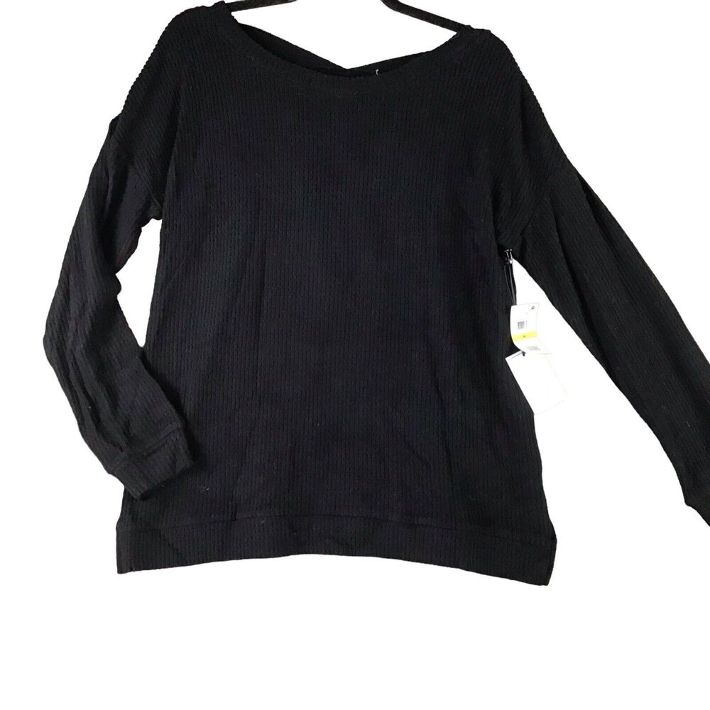 1. State Black Criss Cross Pullover Sweater Long Sleeve Women’s Size M NWT